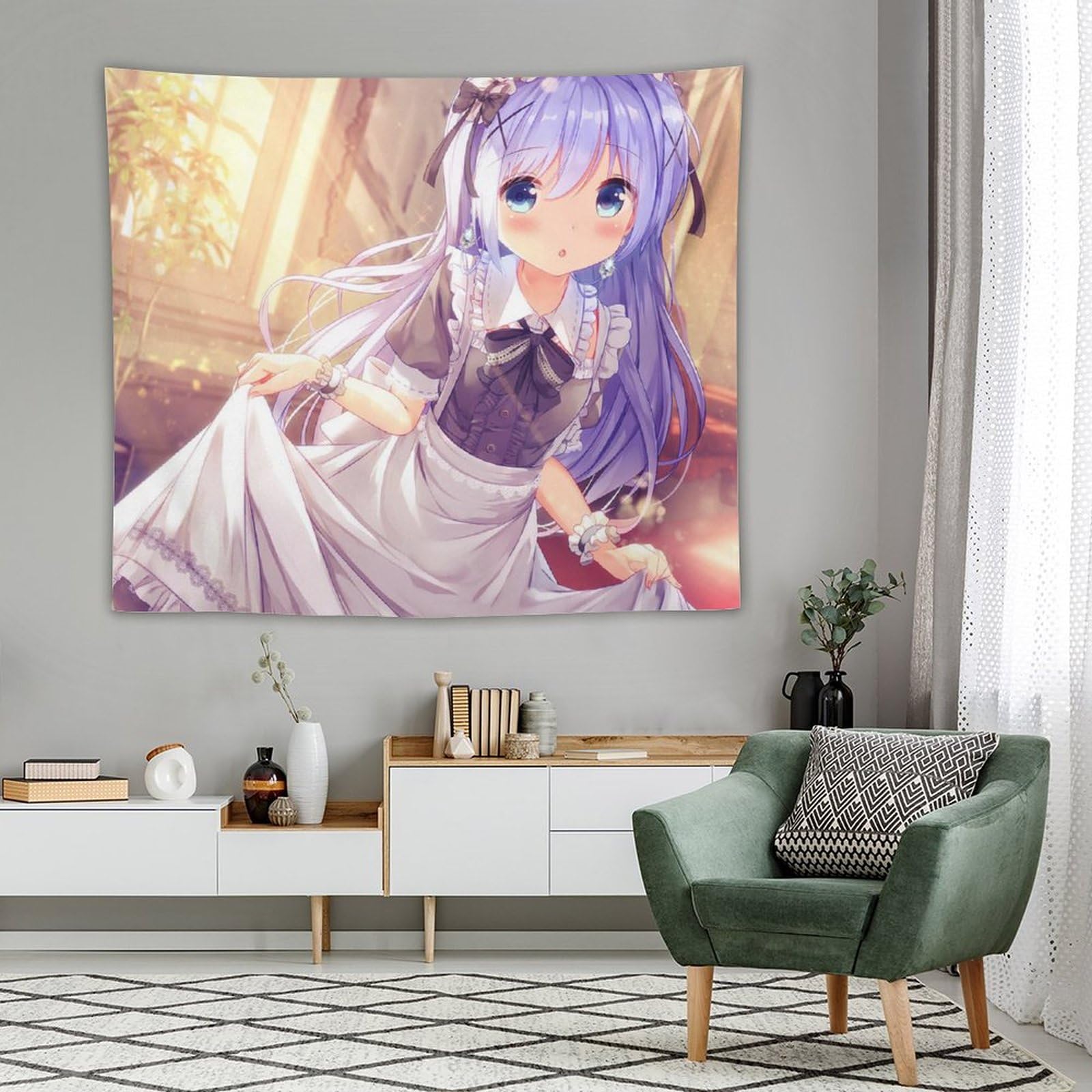 Amazon.co.jp: タペストリー ごちうさ メイド服チノちゃん 大判