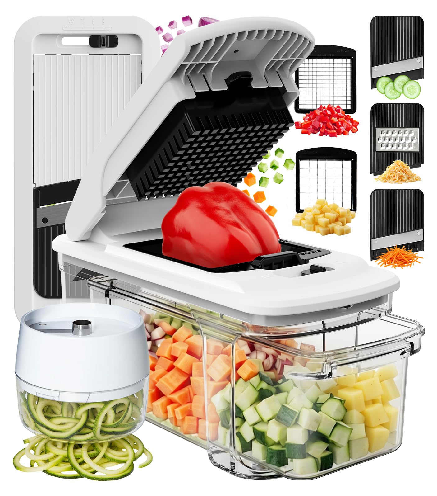 Fullstar XL Vegetable Chopper & Mandoline Slicer – Vegetable, Oni…