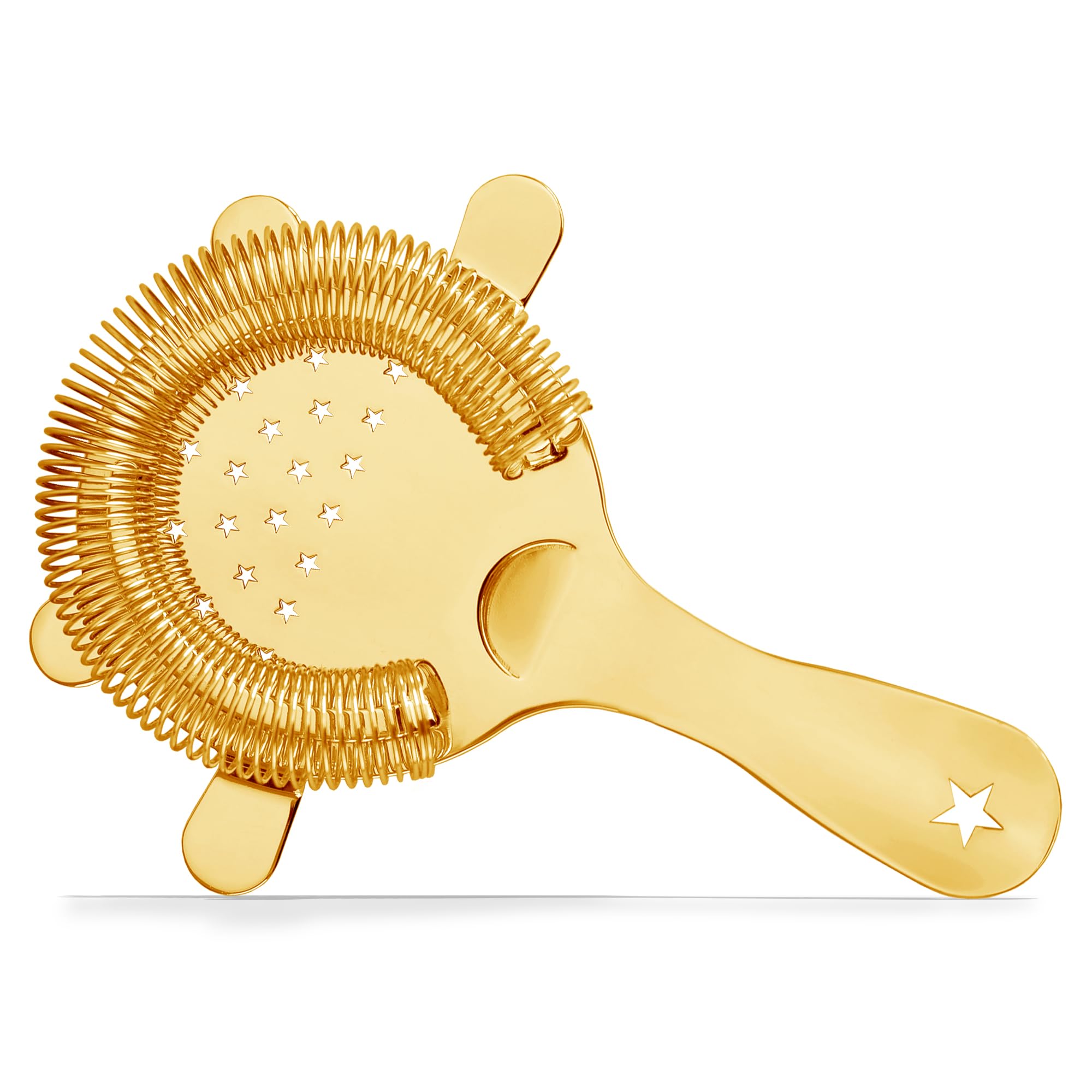 Hawthorne Cocktail Strainer - Stainless Steel Bar Strainer for Bartending, Bar Tool Drink Strainer for Bartenders and Mixologists, Martini Strainer for Boston Shaker Mixing Glass (Gold)
