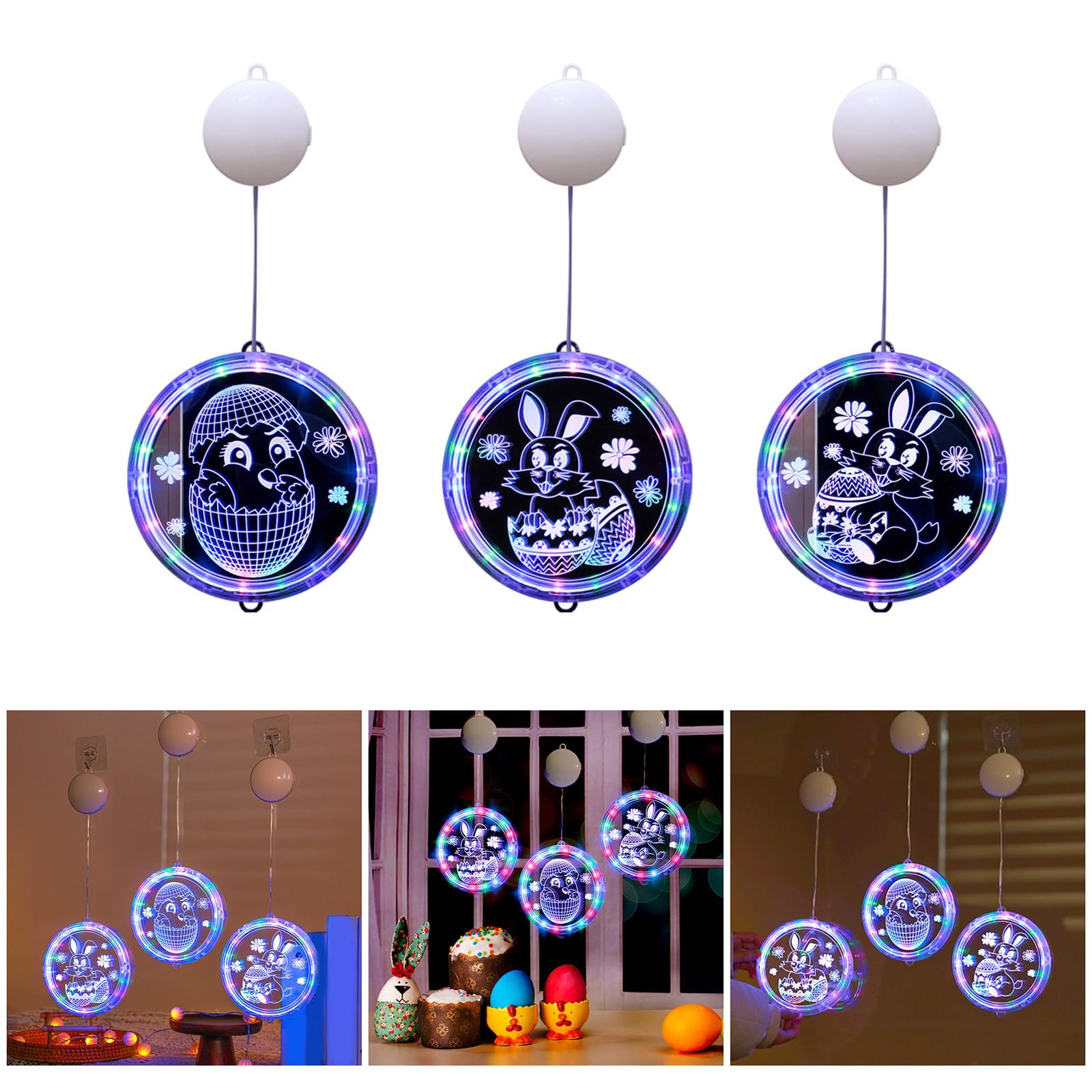 jiingekk Holiday Window Lights Lovely Designing Window Decoration for Indoor Decoration Battery Operated Acrylic Lamp