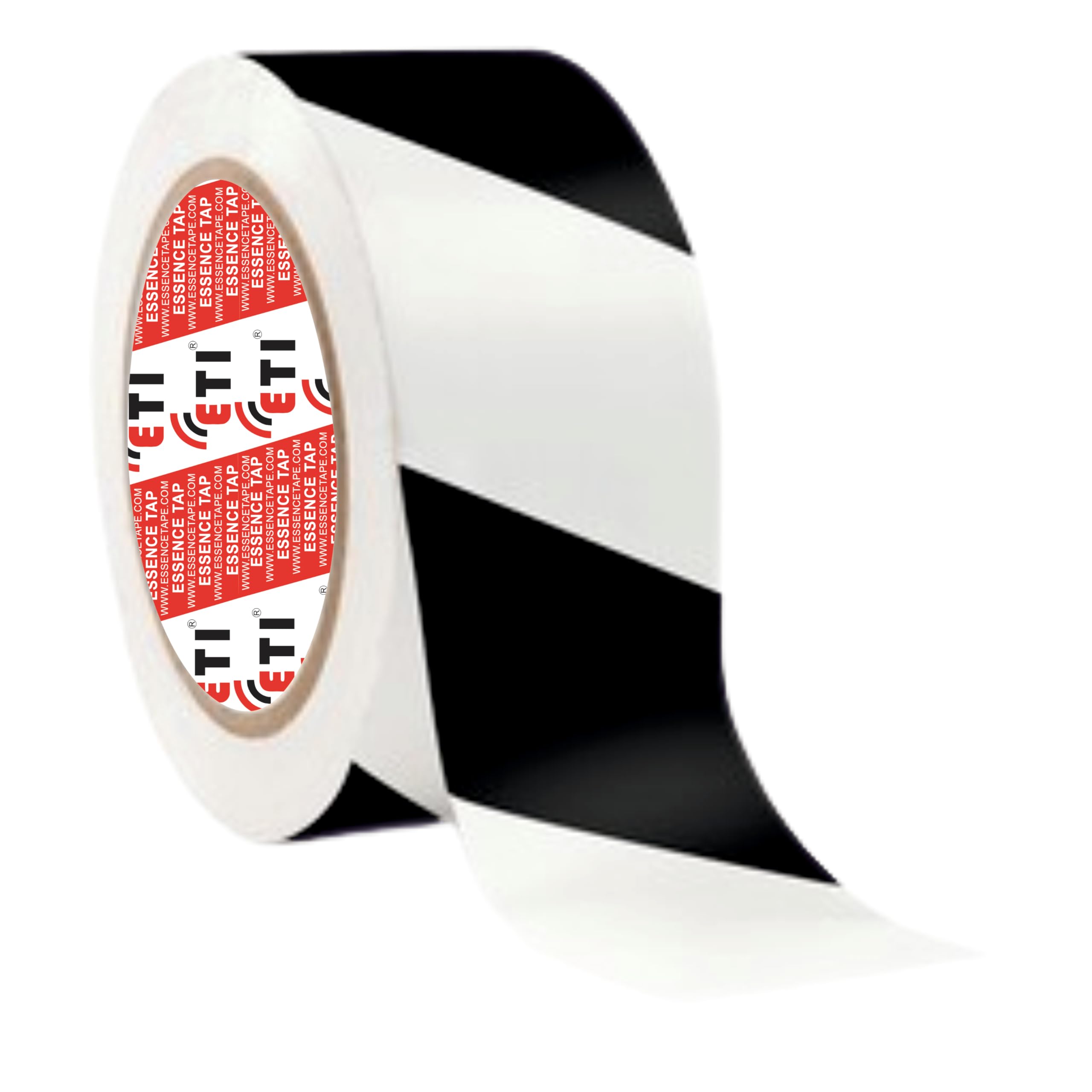 ETI Floor Marking Social Distancing Safety Tape – Define Boundaries with Confidence 24mm x 15metres Black-White zebra