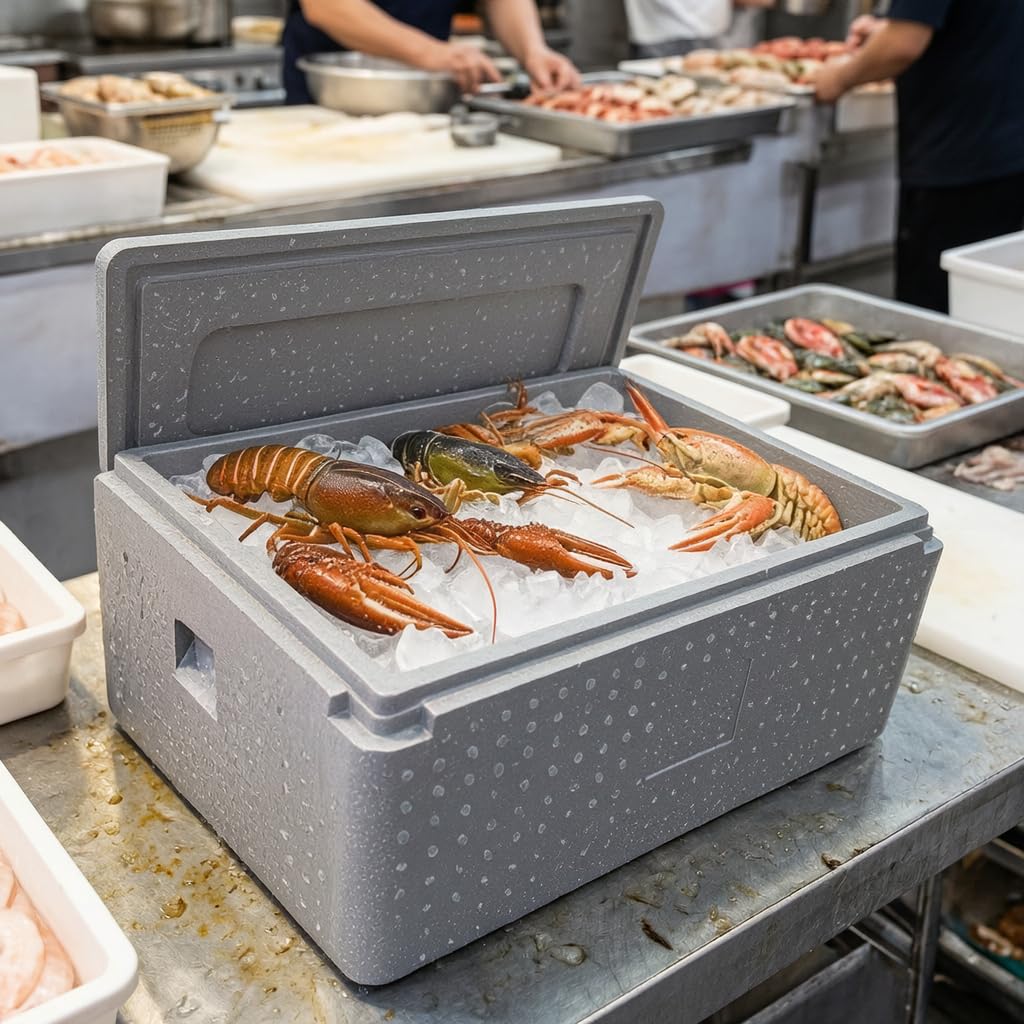 Glacière Professionnelle, Boîte Isotherme pour Transport Alimentaire et Traiteur, pour Le Transport