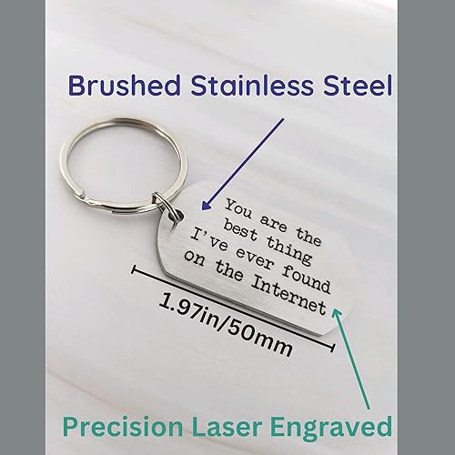 Miniatura 2 de Mama Bear No Surrender Llavero para novio novio regalos de novia lo mejor que encontré en Internet regalo Vday para marido plateado