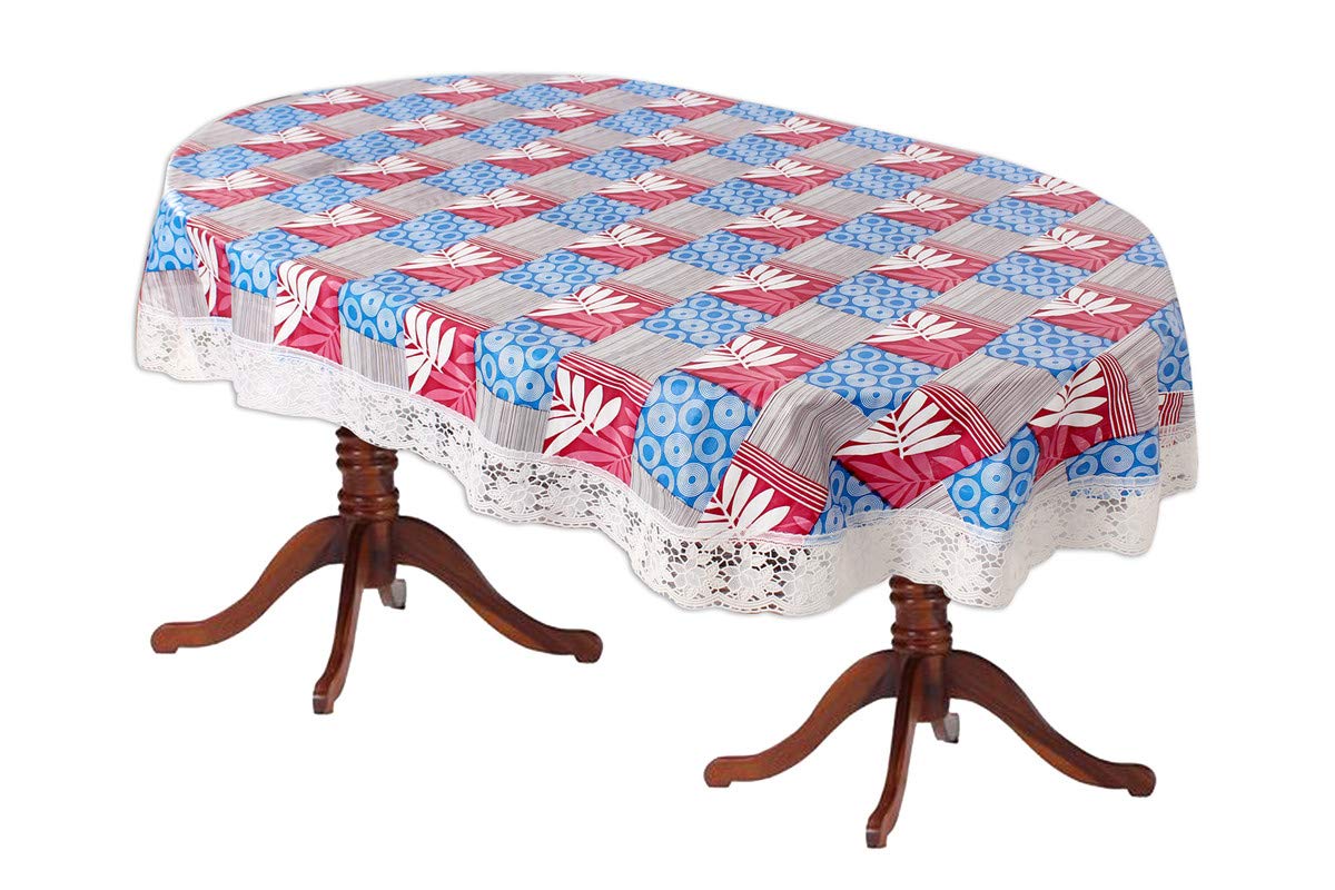 The Furnishing Tree Oval Shaped WxL 60x120 Inch 10 Seater Table Cover Surface Pattern Grey, Waterproof PVC-image-31