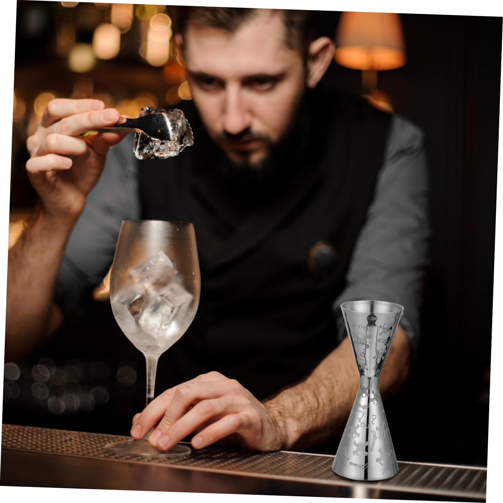 ABOOFAN Verres À Vin 3 Pièces Mesureur de vin en Acier Inoxydable doseur de Mesure pour Barman Outil de Barre à la Maison Tasse d'once Tasse à mesurer de Barman escalader Cocktail gigue