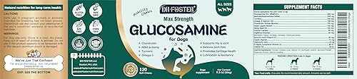 Miniatura 9 de Glucosamina para perros, suplemento de cadera y articulaciones para perros con condroitina, MSM, cúrcuma, omega-3 y calcio, la glucosamina para