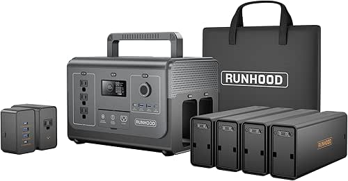 RUNHOOD Solar Generator Rallye 1200 Pro, 1296Wh Portable Power Station