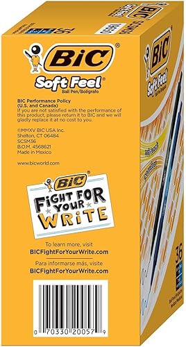 Miniatura 4 de BIC Soft Feel - Bolígrafos retráctiles punta media 1 mm negro y azul 36 unidades barril de tacto suave para más comodidad