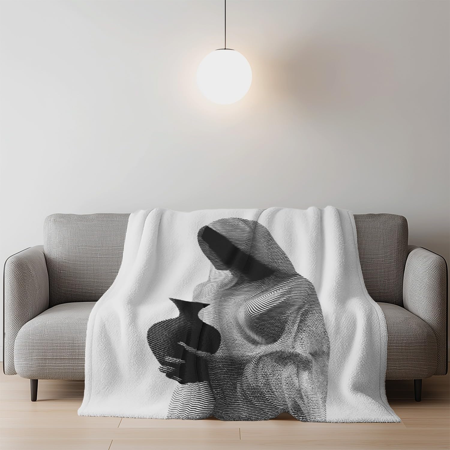 Plaid canapé super doux et léger 230x270 cm grande couverture de lit polaire