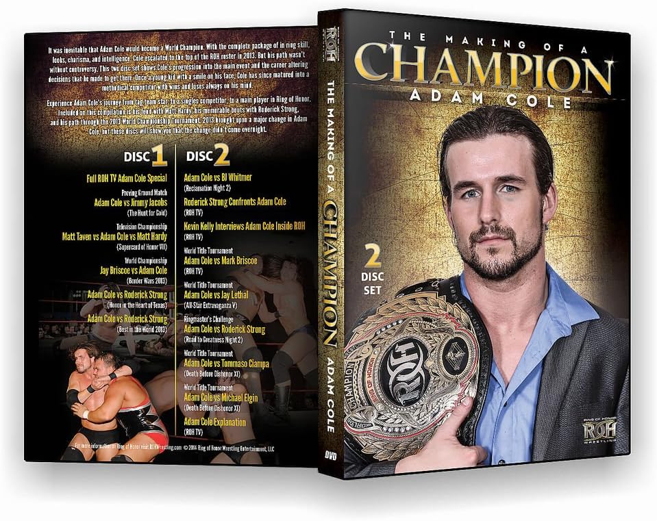 Official Ring of Honor ROH - Best of Adam Cole: The Making of a Champion (2 Disc Set) DVD