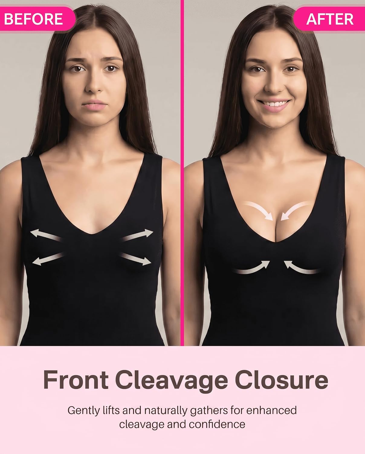 Sticky Bra for Women - Strapless Adhesive Bra, Push Up Invisible Bra for Backless Dresses & Travel