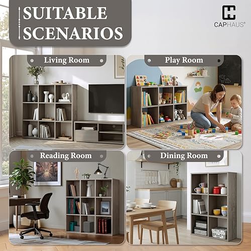 Miniatura 15 de Fencer Wire Estante organizador de almacenamiento de cubos de 11 pulgadas con parte posterior, con borde exterior, divisor de estantes de gris