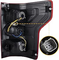 Vista 3 de Boine F150 - Luz trasera compatible con Ford F150 F-150 2018 2019 2020, lámpara de freno trasera izquierda del lado del conductor, bombilla y arnés