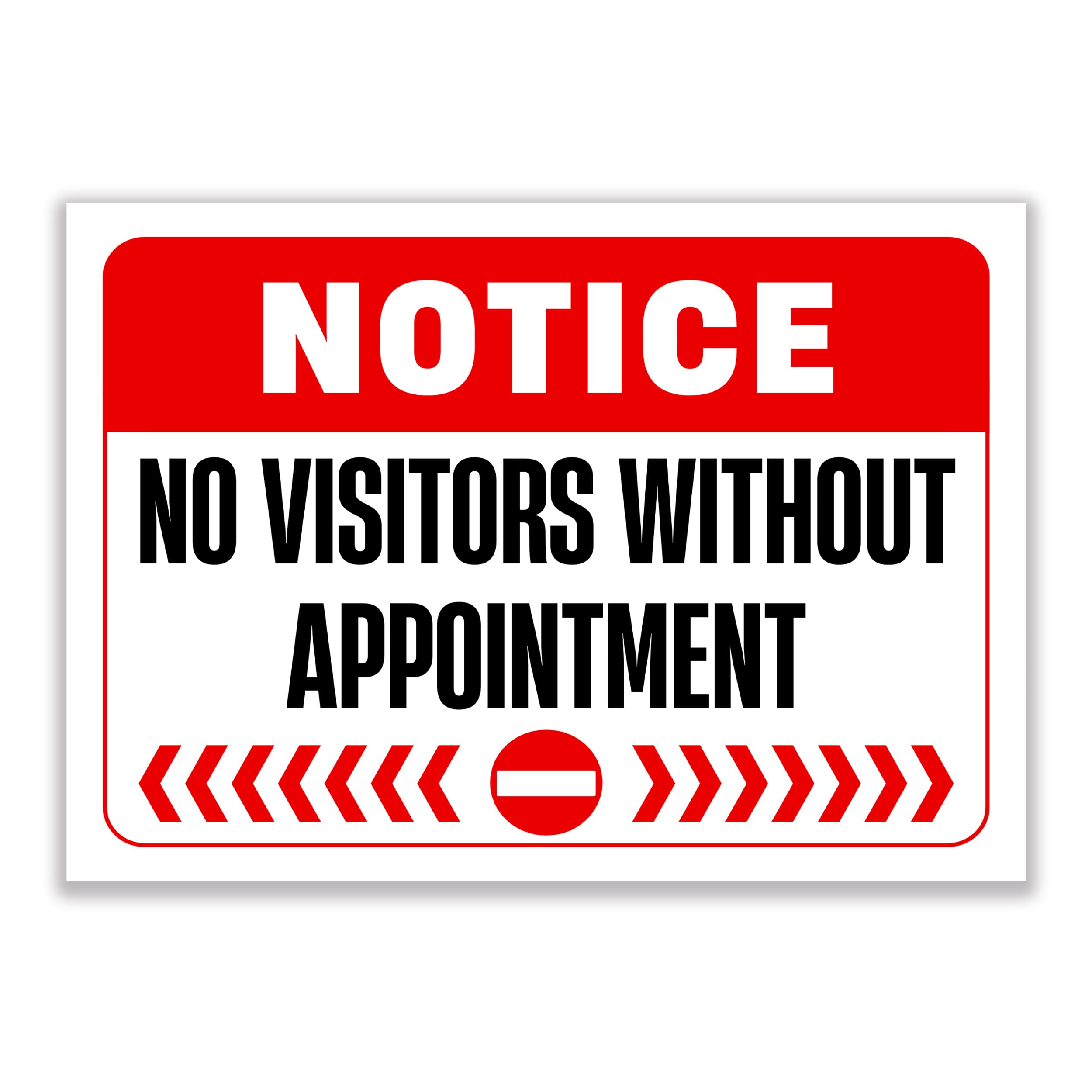 LP Lifestyle No Visitors Without Appointment Sign – Waterproof PVC Notice for Office, Workplace & Private Premises, Weatherproof Rust-Free Warning Sign No. 261 (A3 (297mm x 420mm) – No Holes)