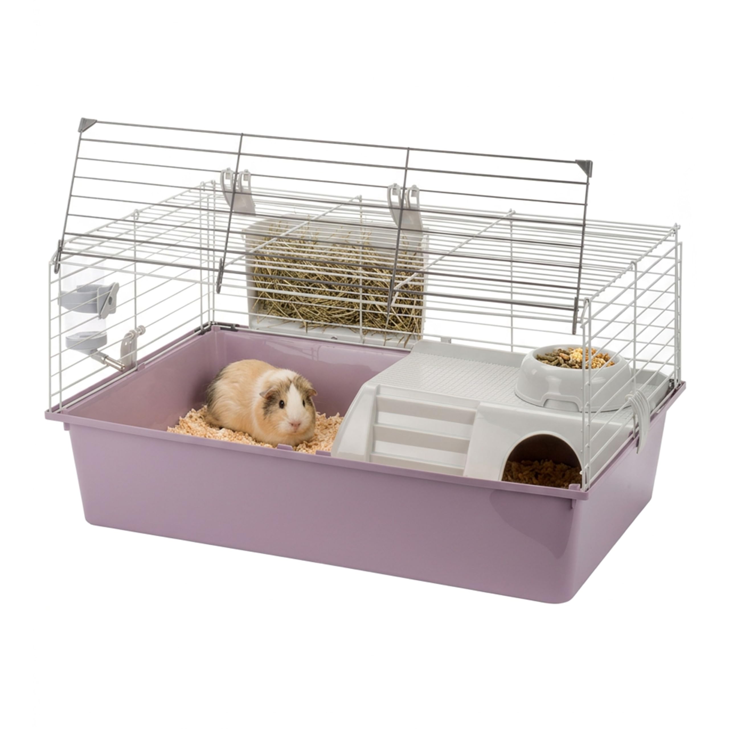 Ferplast Guinea Pig Cage Small Animal Cage CAVIE 15 made of Plastic, Accessories included, 70 x 47 x 37,5 cm