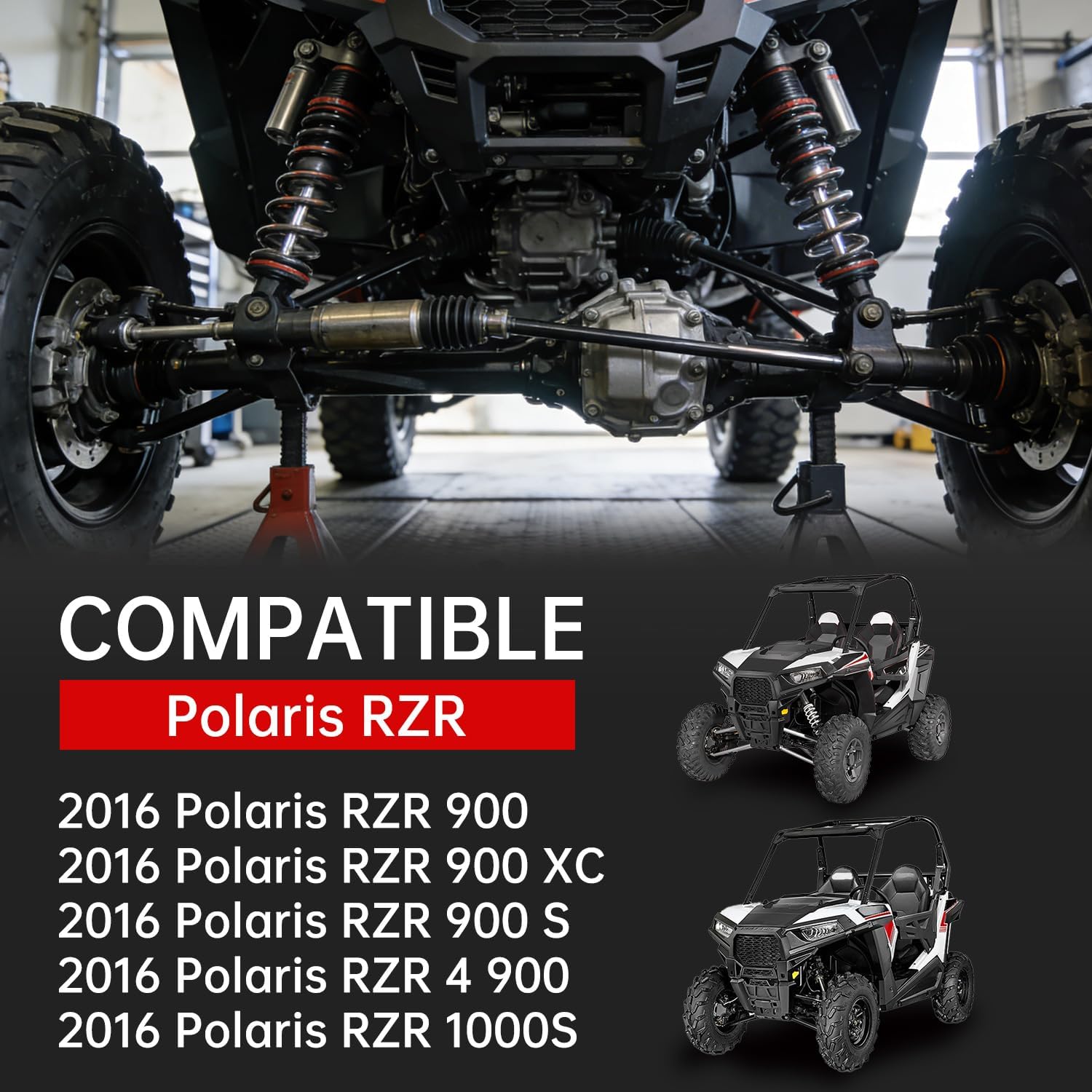 Front & Rear A-Arm Bushing Kit for 2016 Polaris RZR 900, RZR 4 900, 900 S, 1000 S, Suspension Set Replaces 5450095 5439874 5436973 5139977 5139978 5436974, Heavy Duty UTV Accessories