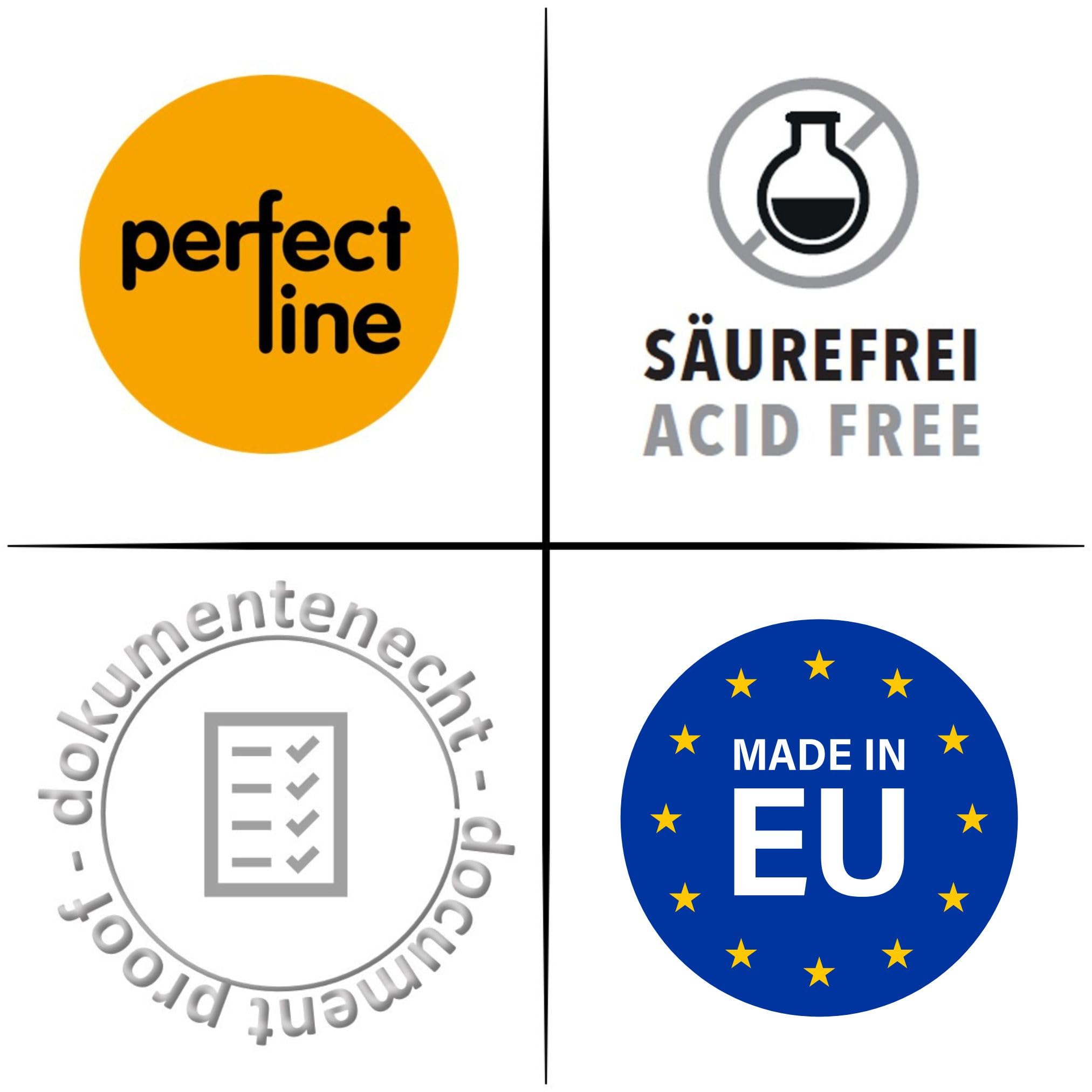 perfect line - 100 buste portadocumenti DIN A4 – extra resistenti, trasparenti, trasparenti – qualità premium per ufficio, scuola, casa – senza acidi