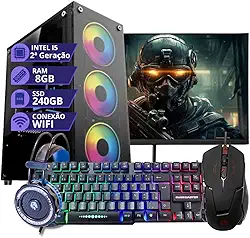 Pc Computador Gamer Completo Intel Core I5 Memoria 8gb Ssd 240gb Monitor 19 Windows 10