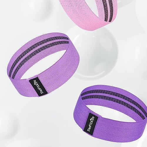 Miniatura 4 de TheFitLife Bandas de ejercicio de resistencia para mujer, bandas de entrenamiento de tela para glúteos, cadera, glúteos, piernas, muslos,