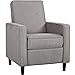 FDW Recliner Chair Fabric with Push Back Accent Arm Chair Comfortable Single Recliner Mid Century Modern Sofa Chair for Home Living Room, Grey