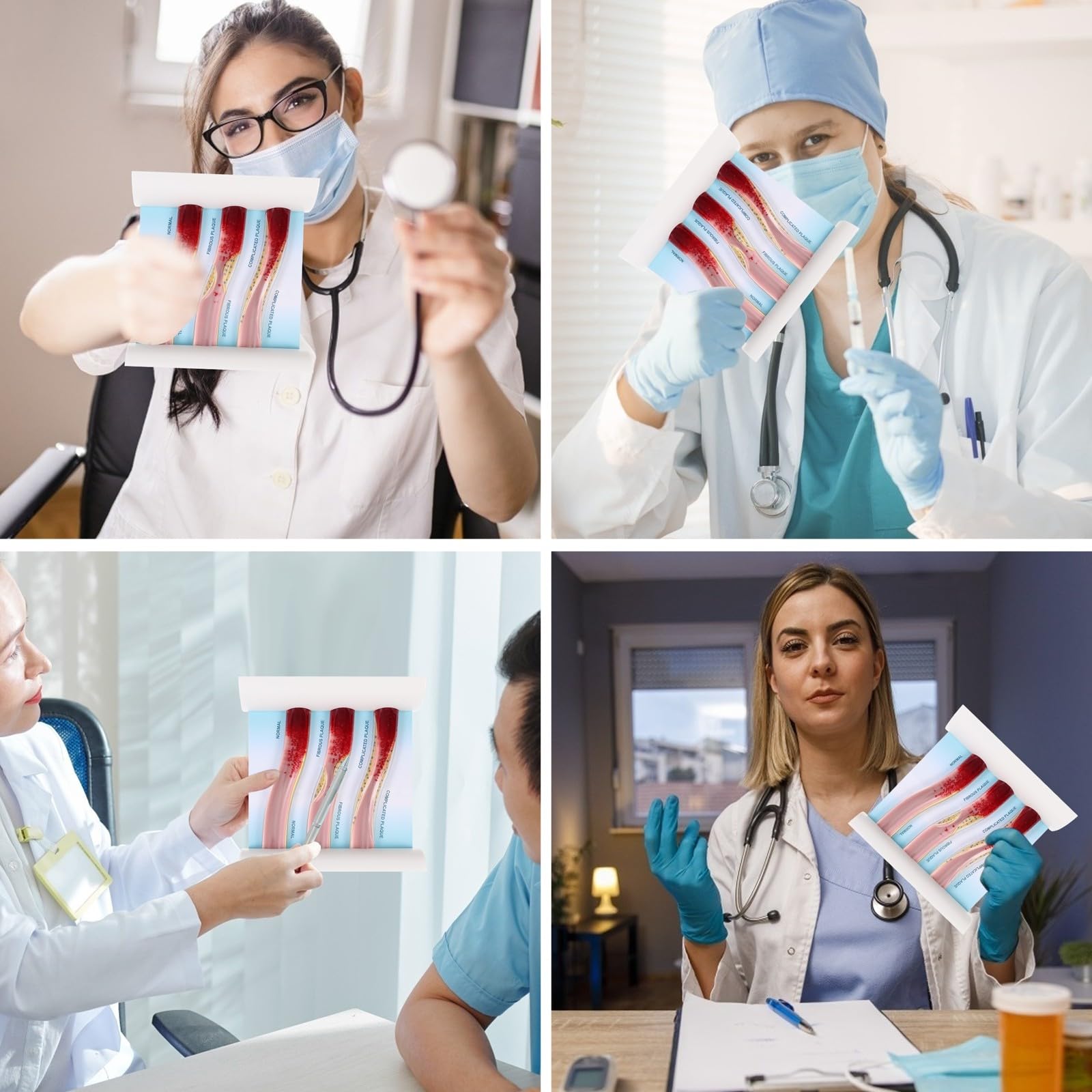 MAGICLULU Modelo de Vaso Sanguíneo Didáctico Simulación de Daño por Lipoproteínas de Baja Densidad, Material Duradero para Enseñanza y Prácticas Médicas