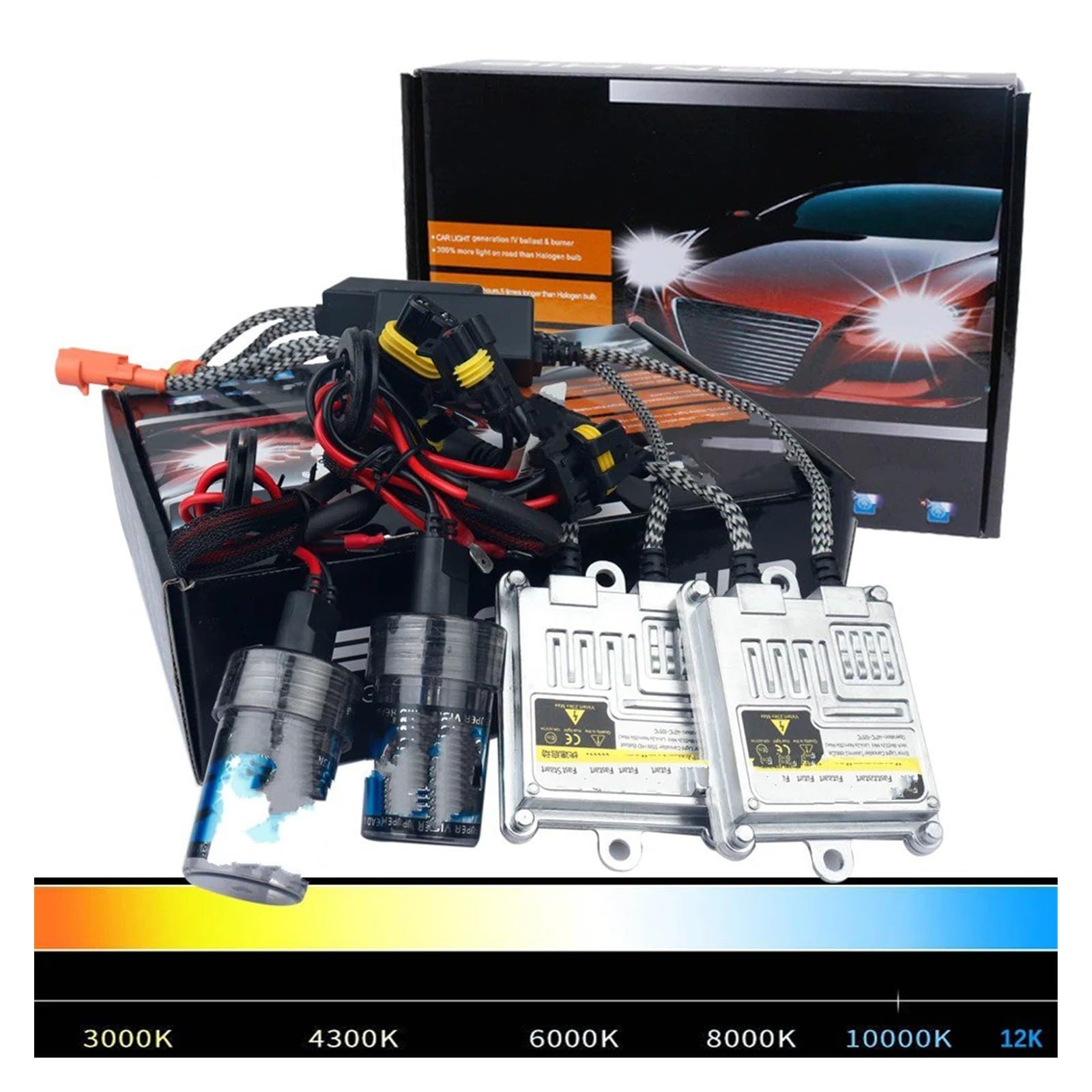 Lastre Xenon HID Inicio Rápido 55W Kit H4 Bi H1 H3 H7 H11 H27 880 9005HB3 9006HB4 Lámpara De Bombillas Faros Delanteros Coche Lastre Hid(10000K,H7)