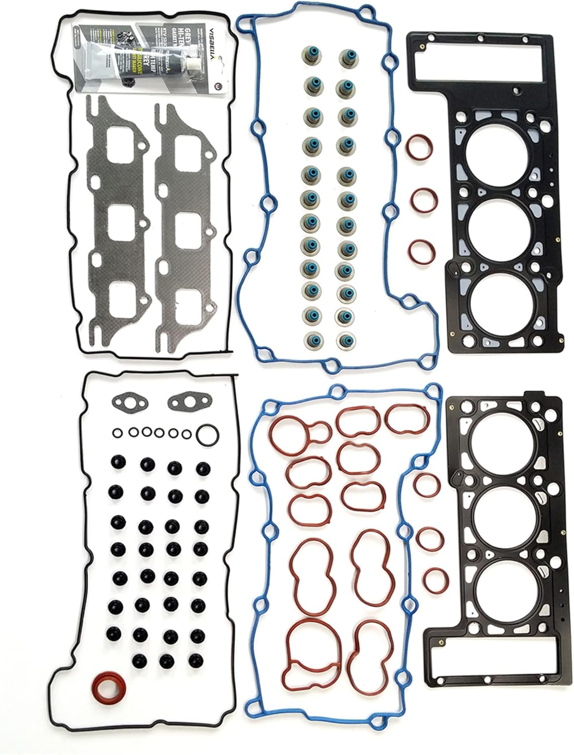 Partsflow MLS Engine Cylinder Head Gasket Set for Chrysler 300 2005-2010 for Concorde 2002-2004 for Sebring for Dodge Avenger 2008-2009 for Dodge Intrepid 2001-2004 Vin U T R 2.7L