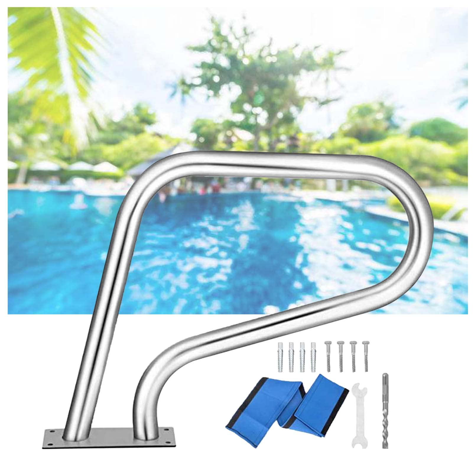 Rampe de piscine d'escalier pour sécuriser la baignade des seniors