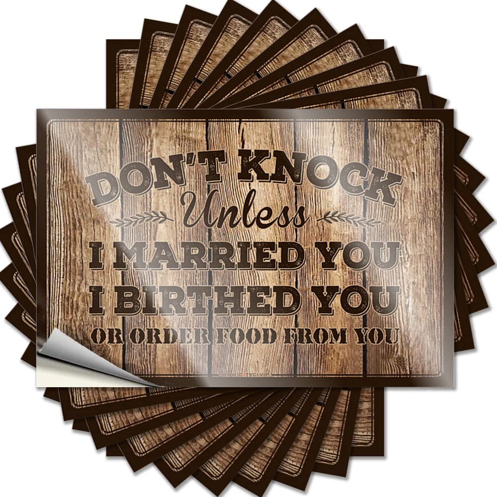 Indie Decor Sticker - Small Comfort Laptop Don't Knock Unless I Married You(8X12CM)