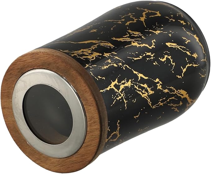 Tarro Elegante de Acero Inoxidable con Tapa de Madera para Café y Té miniatura 3