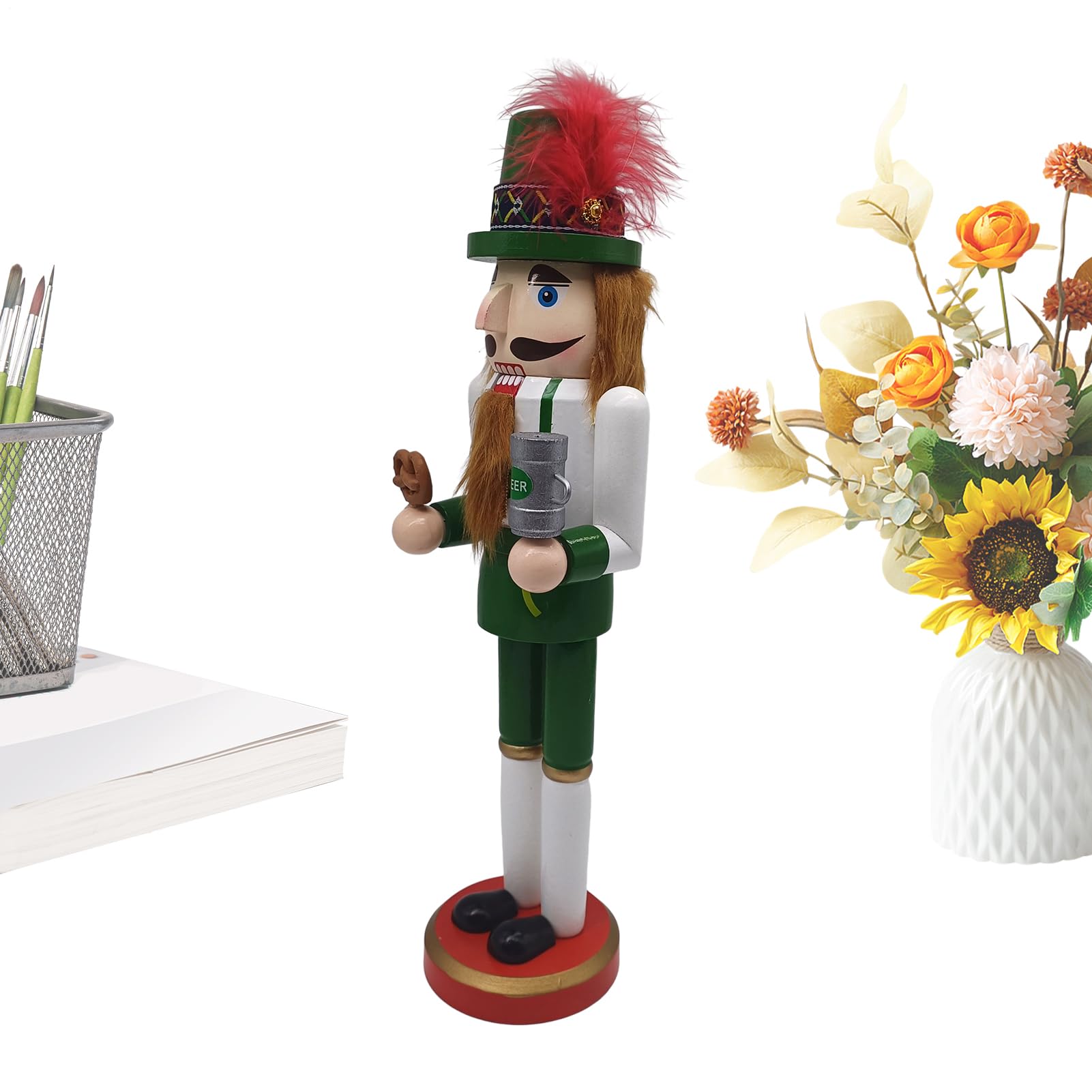 Casse-noisette Oktoberfest figurine bois 35cm pour ornement de table bavarois