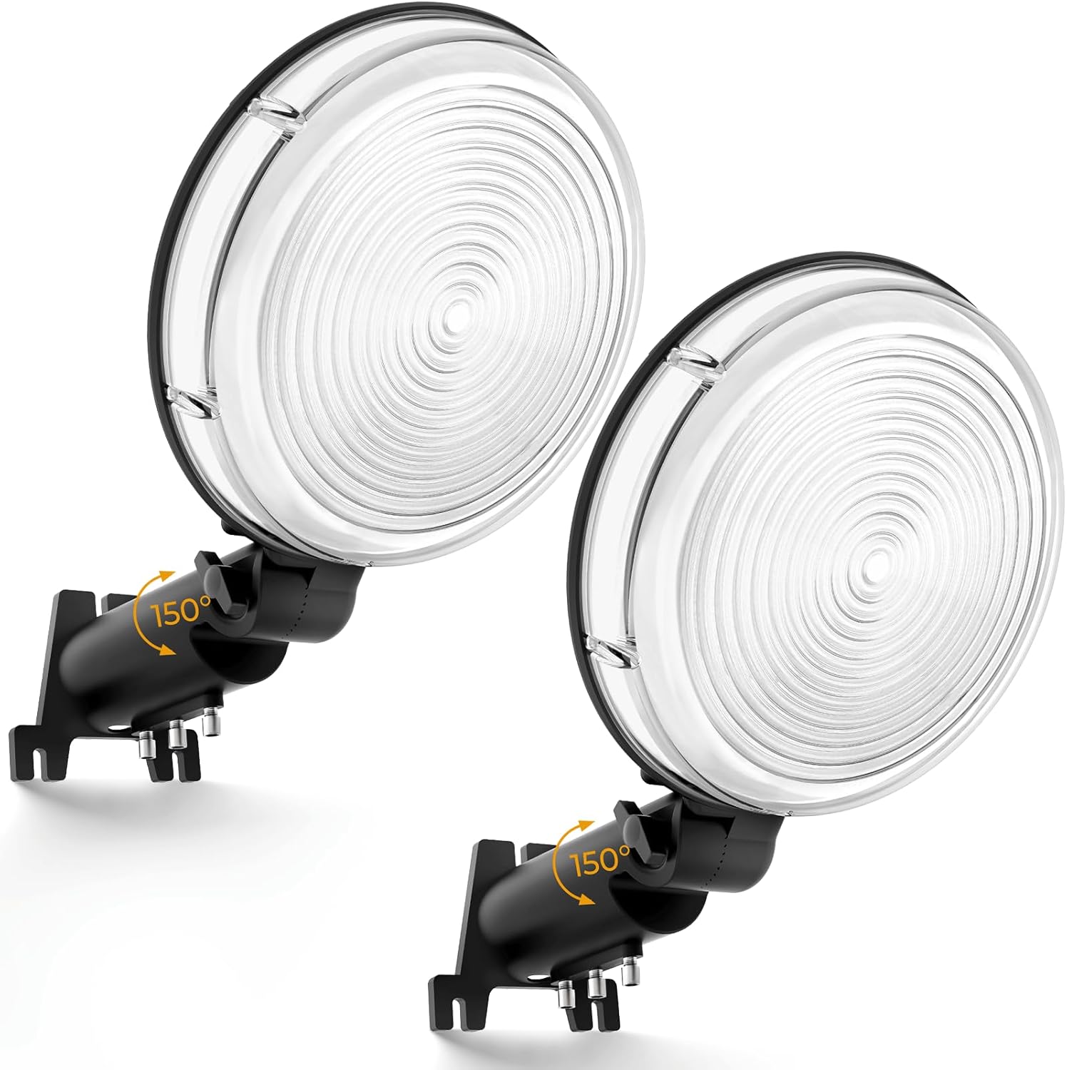 LED Barn Light 2Packs, 12000LM Dusk to Dawn Outdoor Lighting with Photocell Adjustable Angle 100W 6500K Daylight IP66 Waterproof Street Light for Barn/Yard/Garage/Security