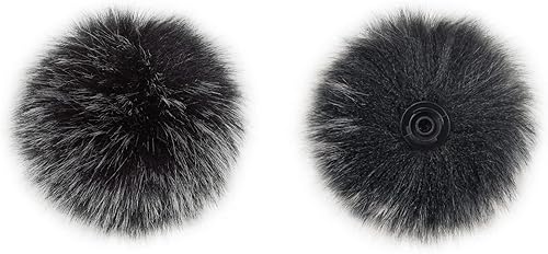 Miniatura 6 de Micrófono para parabrisas compatible con micrófono de solapa inalámbrico DJI MIC, funda peluda (paquete de 2)