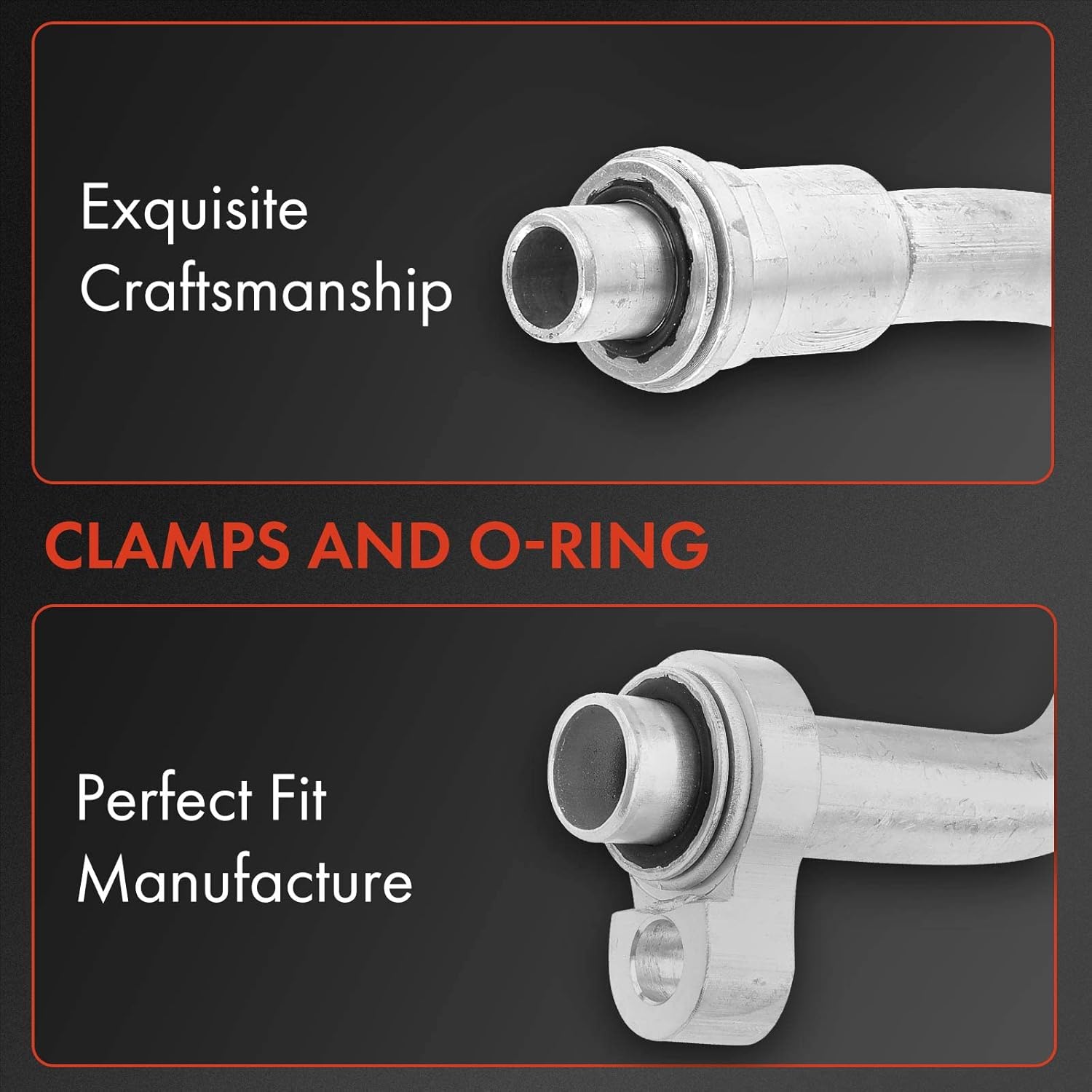 A-Premium A/C Suction Hose & Discharge Line Hose Assembly Compatible with Jeep Cherokee, 2014 2015 2016 2017 2018, 2.4L