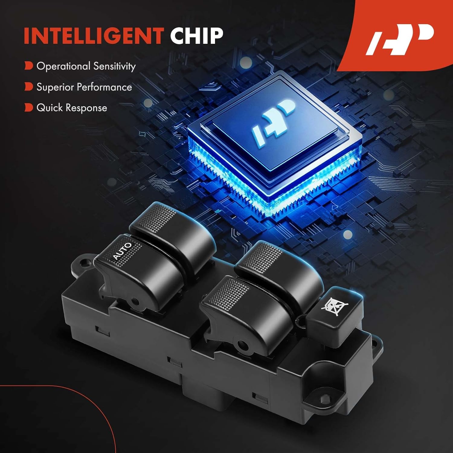 A-Premium Master Power Window Switch Compatible with Ford Ranger 2006 2007 2008 2009 2010 2011 2012, Front Left Driver Side, Replace# UE8D-66-350, UE8D66350