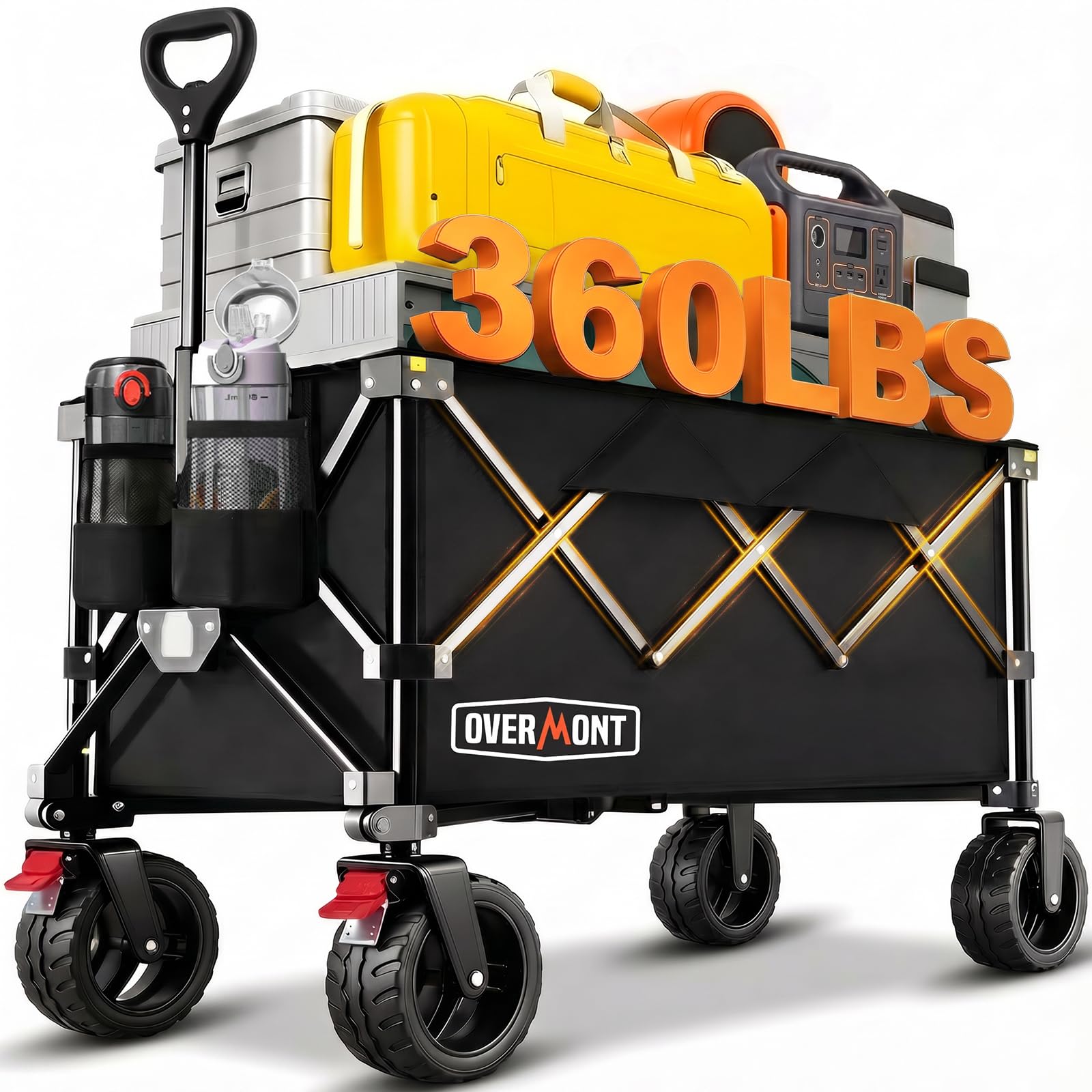 Photo 1 of Overmont Ultra-Compact Collapsible Wagon Cart - 200L Utility with Big Wheel