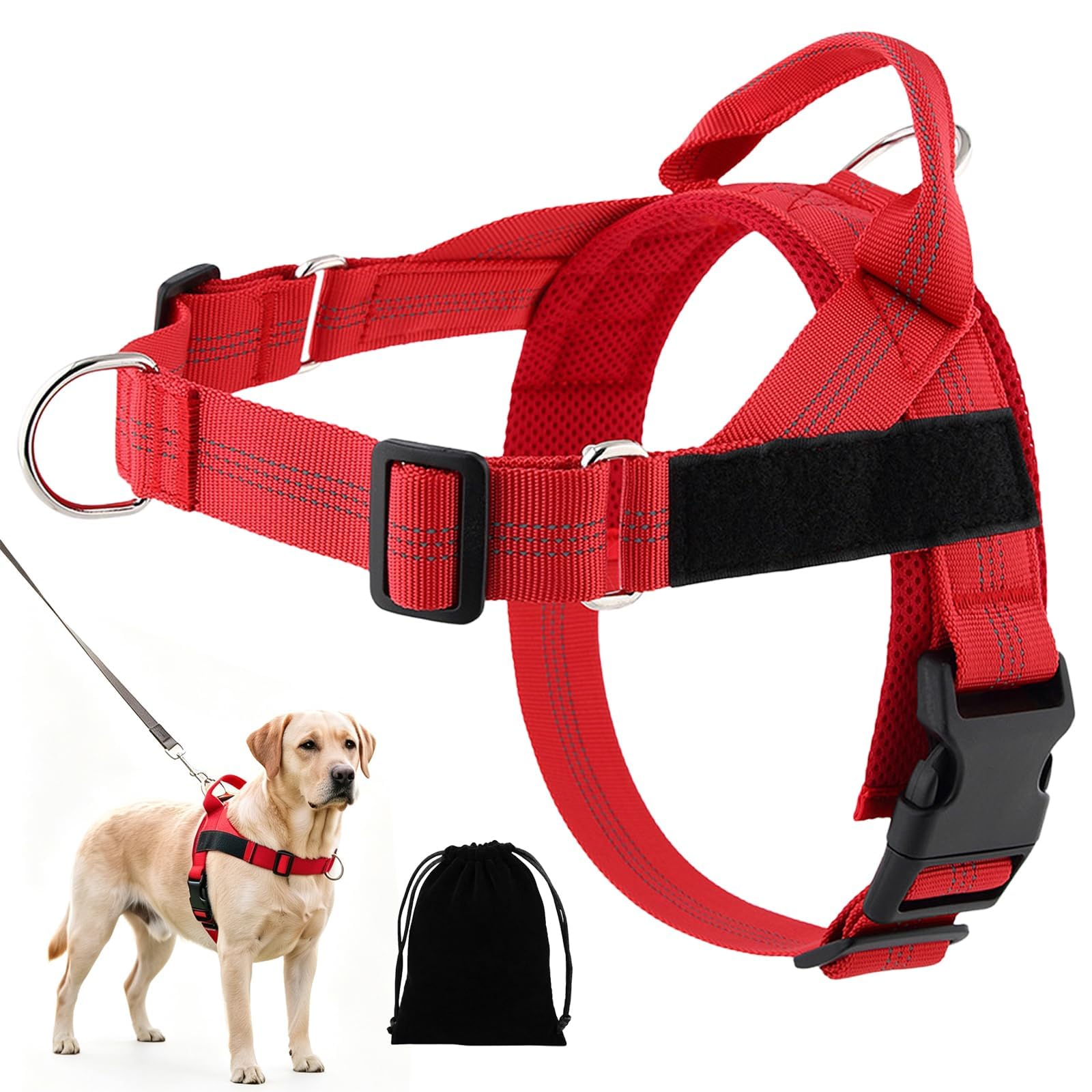 Avvchuy No Pull Harness for Dogs, Pet Vest Harness with Lead Secure Buckle