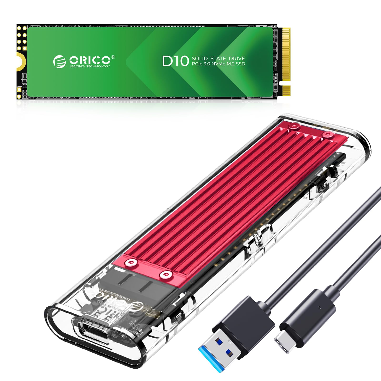 ORICO D10 2TB NVMe M.2 SSD - PCIeGen3×4, Amazon.com: ORICO D10 2TB M.2 NVMe SSD and TCM2 USB 3.2 Gen