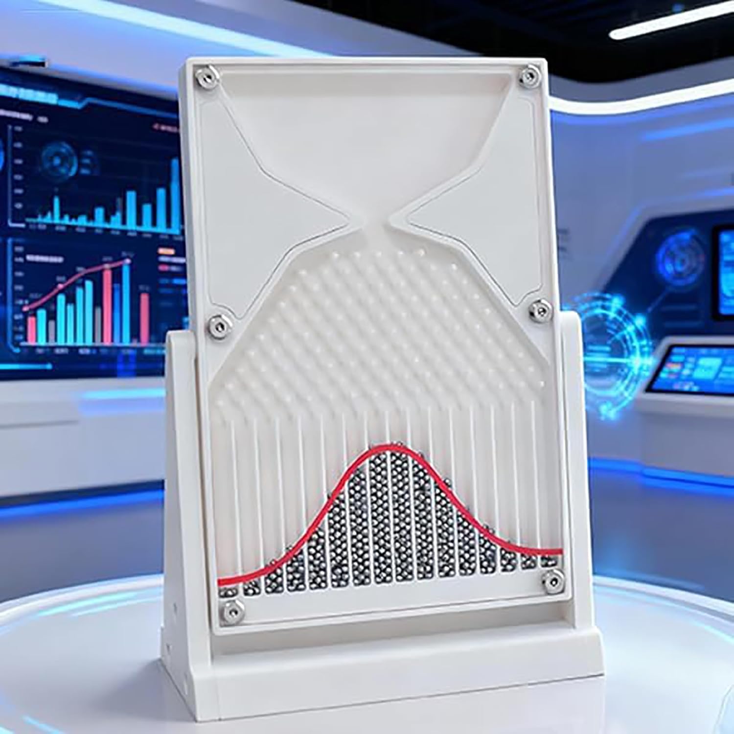 Desk Galton Board, Galton Board Physics Experiment Model with Bell Curve, Inspire Curiosity and Enhance Learning, Physics Lab Teaching Tool for Educators Students