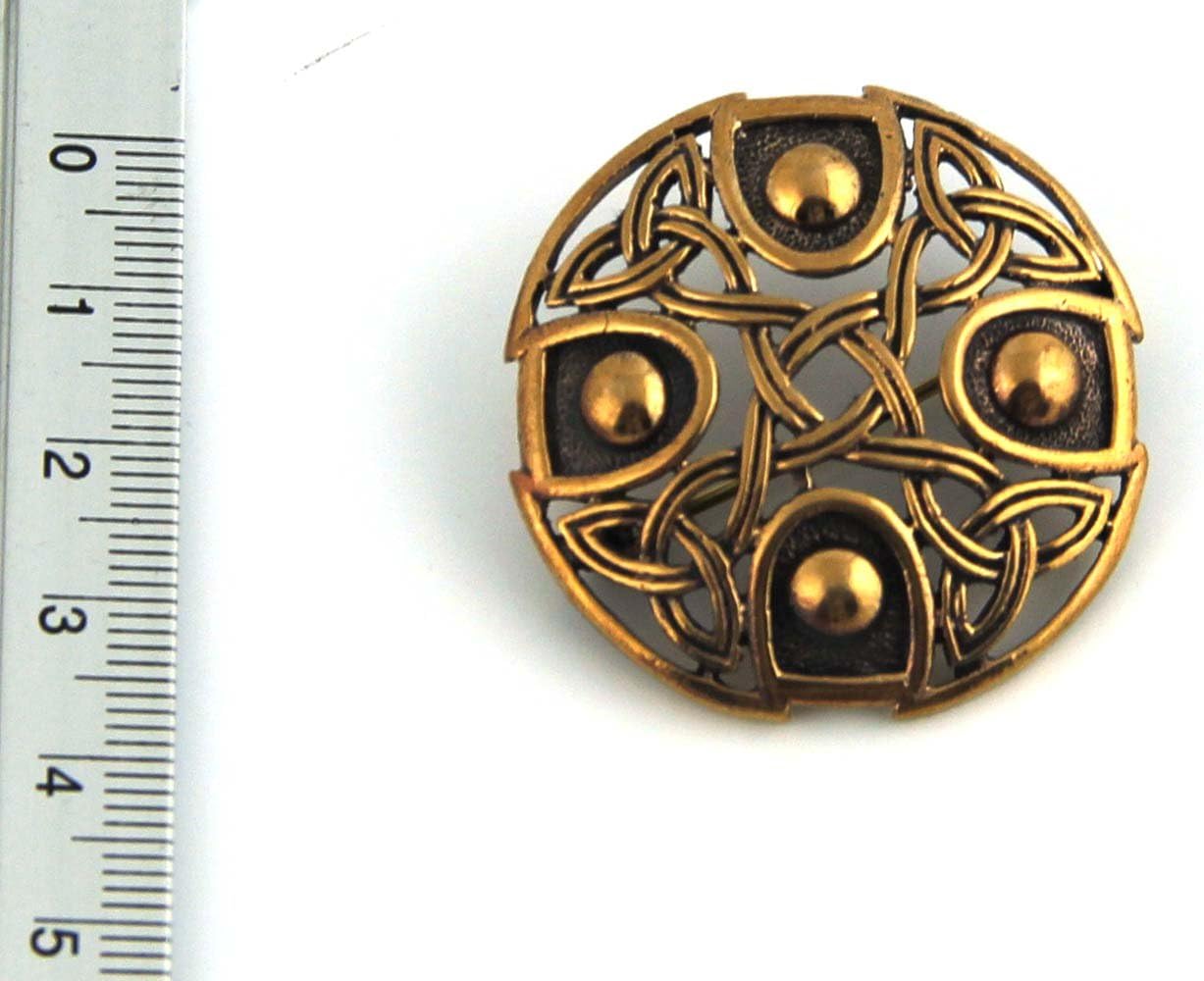 LynnAround Bronze Viking Shield Brooches,Clothes Fasteners - Cloak, Shawl, Scarf Pin, Celtic Norse Vintage Jewelry - Image 4