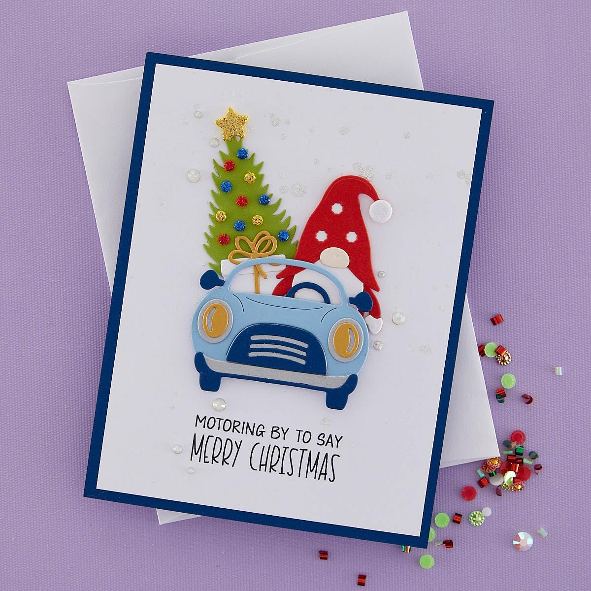 Spellbinders S4-1297 Gnome Drive Holiday Etched Dies from The Gnome Drive Collection