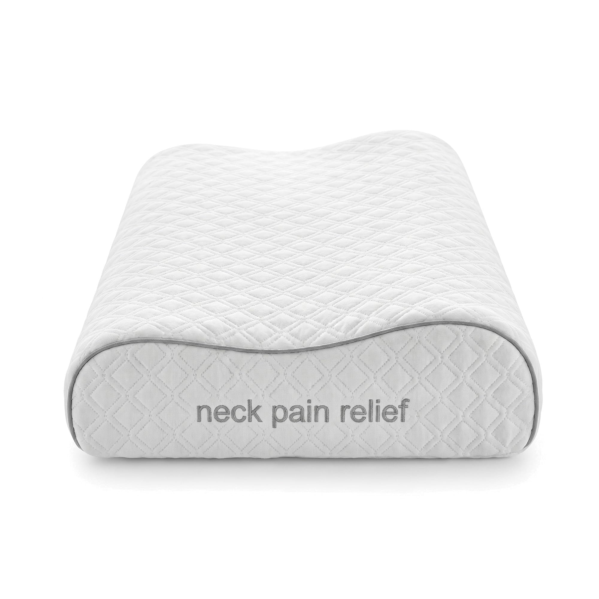 Almohada viscoelástica contorneada Aeris, almohada de posición lateral con espuma de Memory Foam ventilada, tamaño estándar, funda de peluche aterciopelado lavable a máquina.