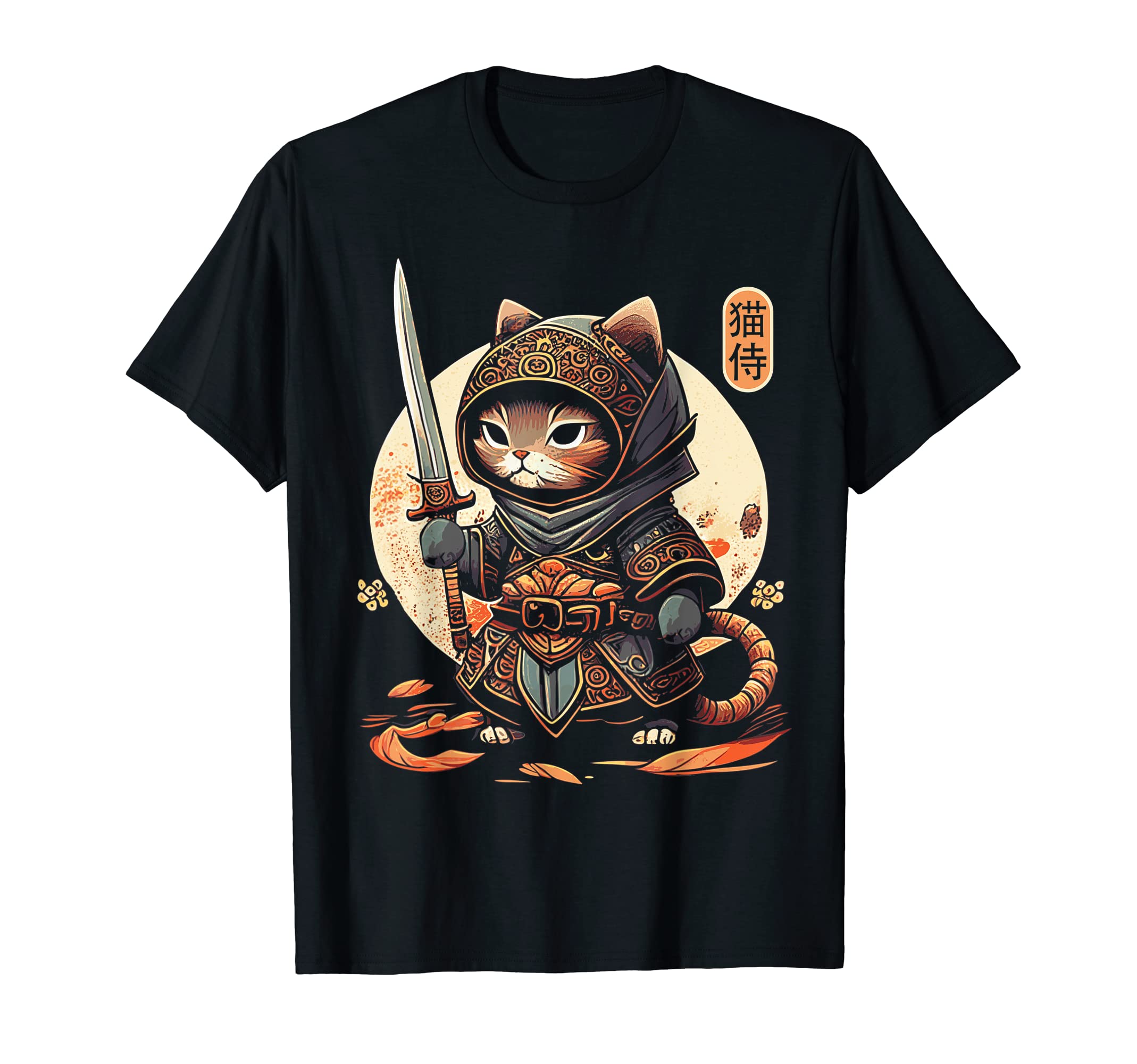NINJA KITTEN WARRIORSJapanese Samurai Cat Tattoo Kawaii Ninja Cat T-ShirtOEKO-TEX STANDARD 100