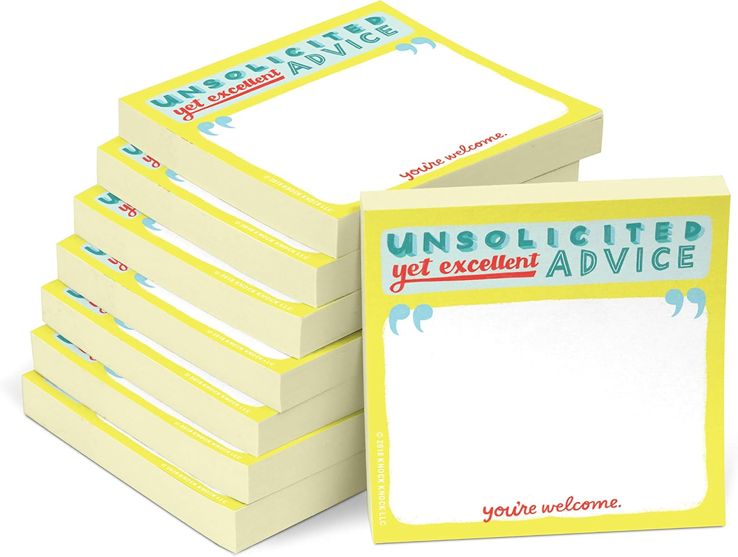 Em & Friends Genius Sticky Notes, 3 x 3-Inches, 8-Count