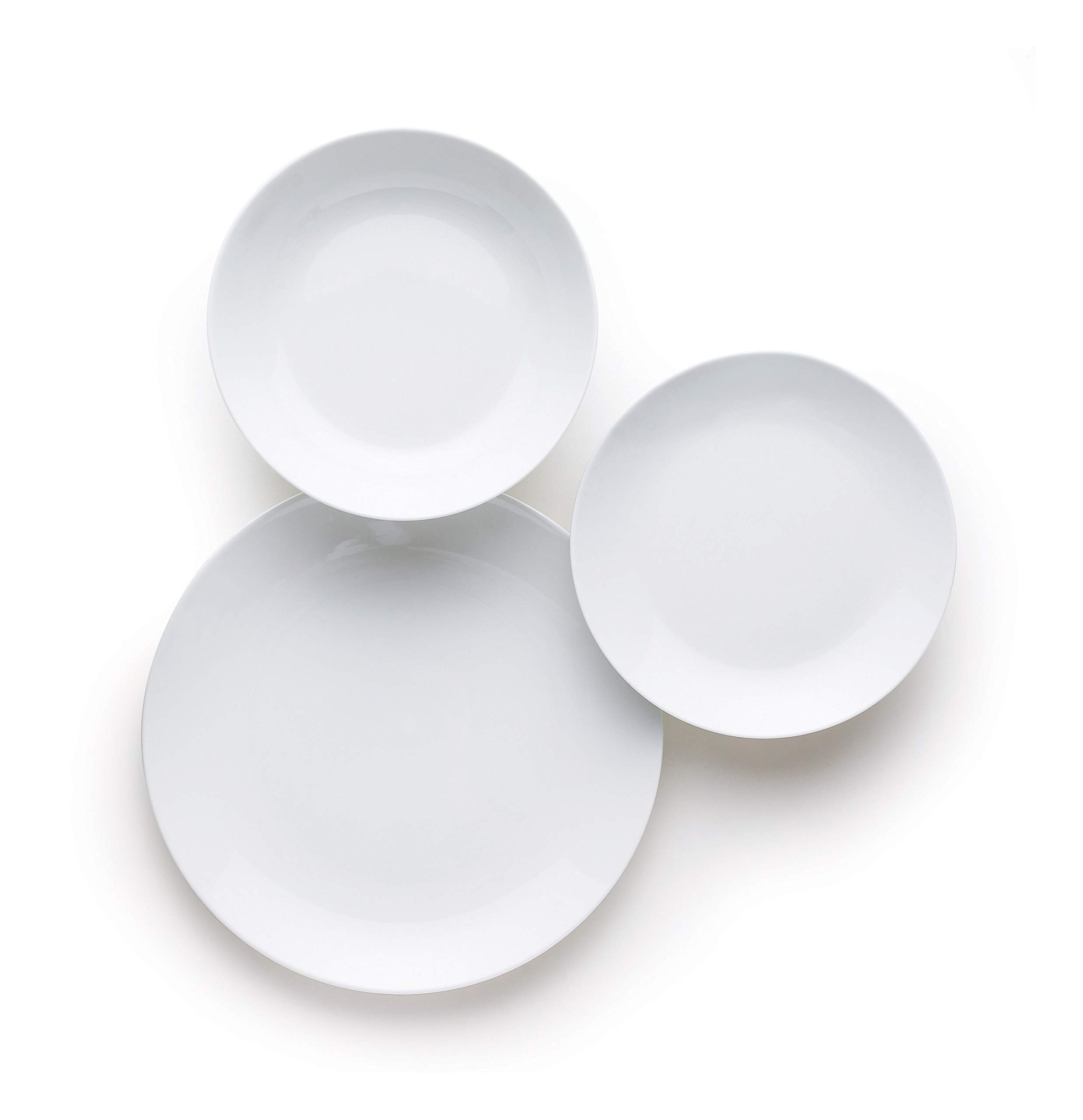 Excelsa Coup Servizio Piatti 18 Pezzi, Porcellana, Bianco