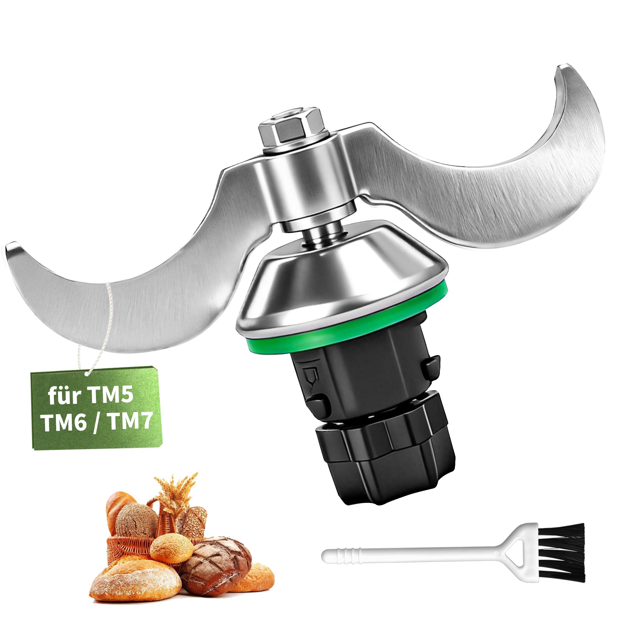 ZITFRI Teigmesser für Thermomix TM5 TM6 TM7 – Edelstahl Knetmesser Kein Teig-Rückstand, Schnelle Reinigung, Mixmesser Ersatz & Zubehör Kompatibel mit Thermomix TM5/TM6/TM7 Küchenmaschine