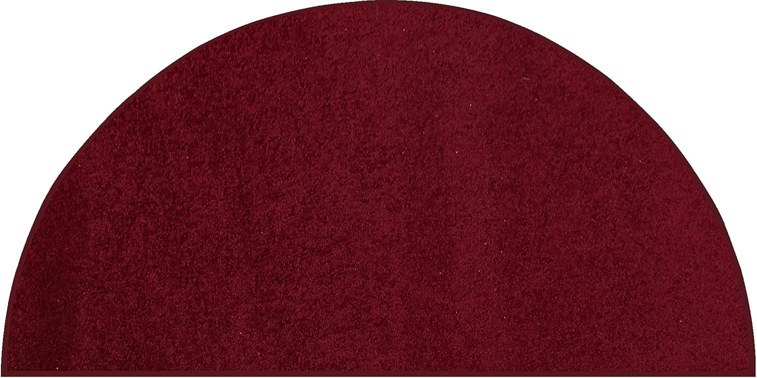 Ambiant Pet Friendly Solid Color Area Rugs Burgundy 20" x