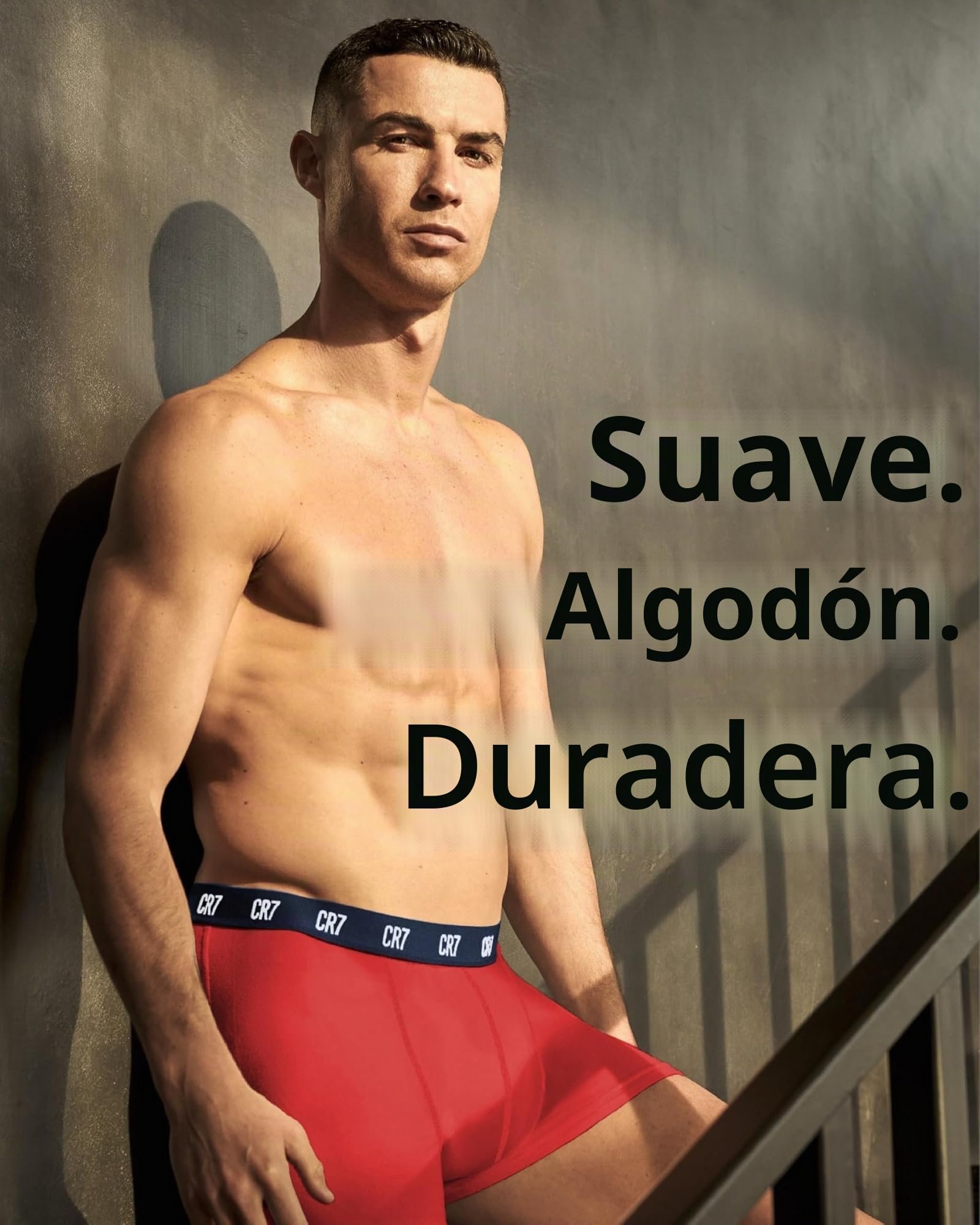 CR7 Cristiano Ronaldo Cr7 Cristiano Ronaldo Baadores Ajustados para Hombre, Paquete de 5 Boxers Hombre (Pack de 5)