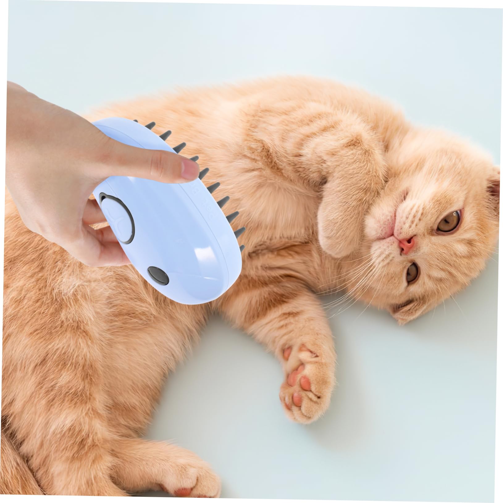 Mipcase 3pièces Brosse à Vapeur Multifonctionnelle Pour Animaux Brosse De Bain Électrique Pour Chat Et Chien Démêlant Et Masseur Avec Auto-nettoyage Pour Types De Poils