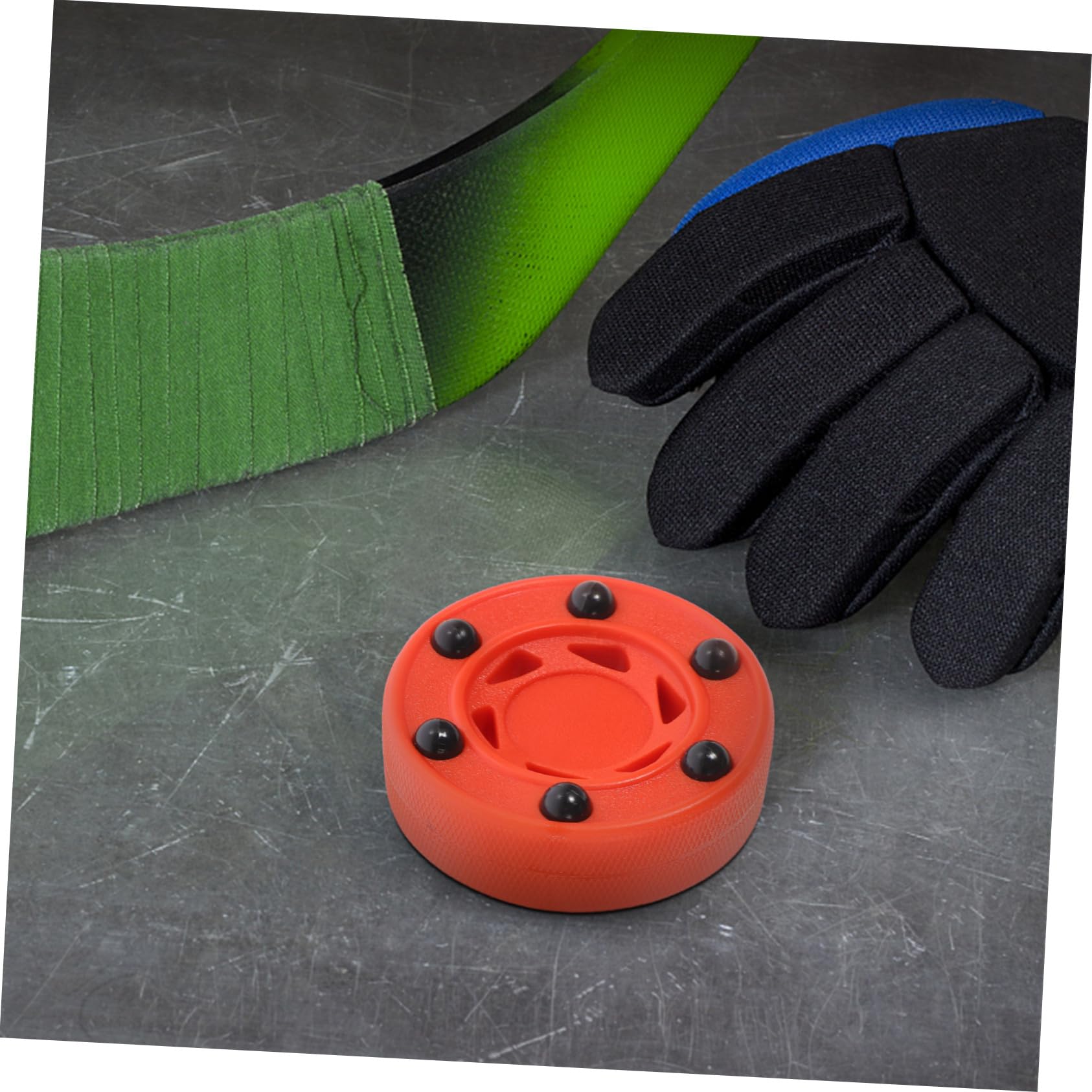 POPETPOP Rondelle PVC Hockey D'entraînement Roller Nylon de Rouge en Pièces Légère Antichoc Pack de 2 pour sur Glace et Roller sur Surfaces Extérieures